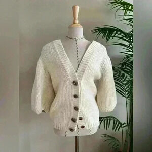 Cozy Cream Button-Up Sweater